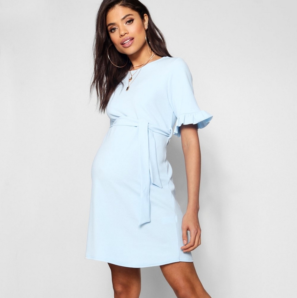 Light Blue Maternity Dress